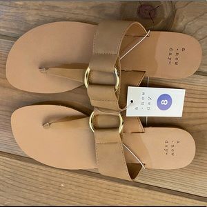 A New Day - Caleen Thong Sandals in Tan